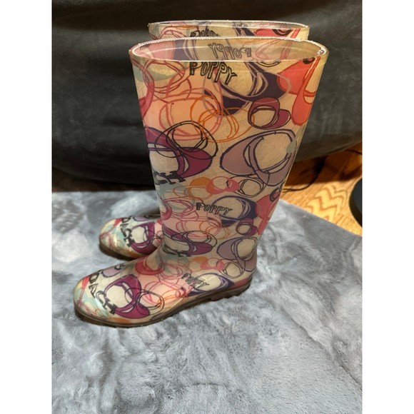 Coach Pixy Dream Poppy multi color rain boot - Picture 4 of 6